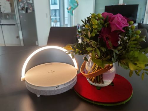 Customer photo review of EZVALO 4-in-1 Music Lamp with Wireless Charger