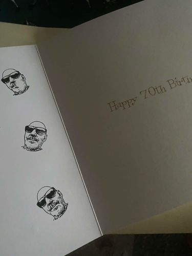 Customer photo review of Self-Inking Face Stamp