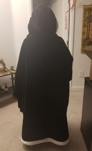 Customer photo review of The Long Flannel Blanket Hoodie