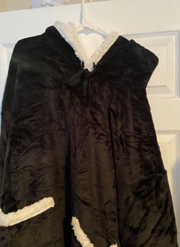 Customer photo review of The Long Flannel Blanket Hoodie