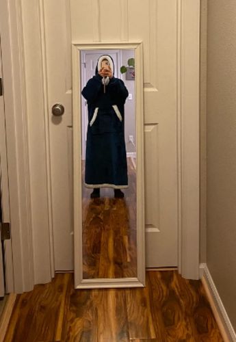 Customer photo review of The Long Flannel Blanket Hoodie