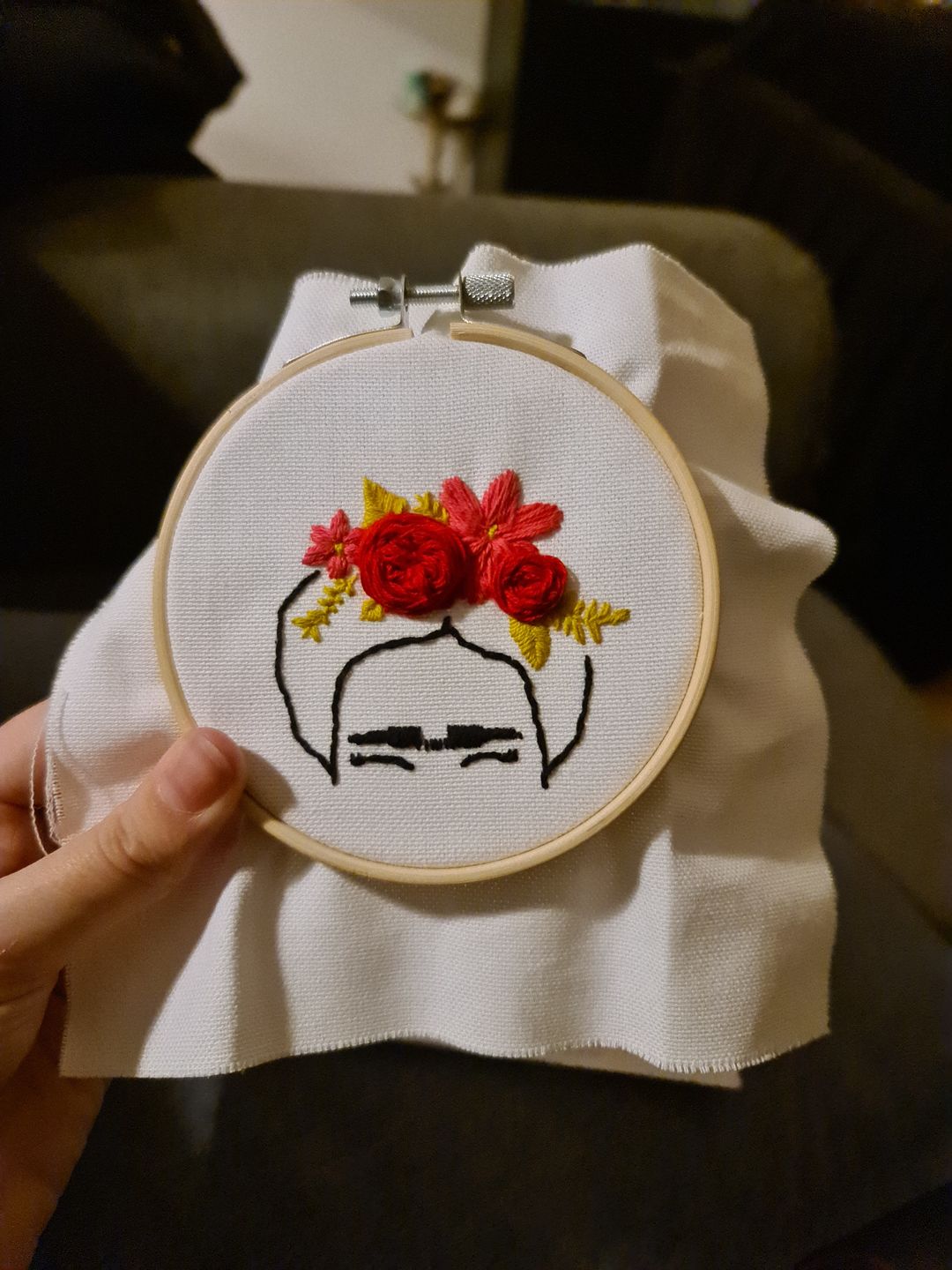 Customer photo review of Kit Broderie Frida Kahlo