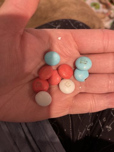 Customer photo review of M&M Hubba Bubba Flavor