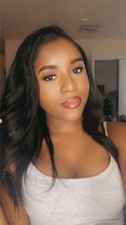 Customer photo review of Side Part Bangs Body Wave U Part Wig AU24