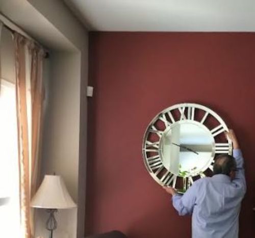 Customer photo review of 32" Luxury Real Mirrored Clock
