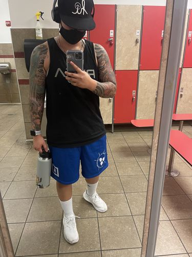 Customer photo review of Anime Mesh Shorts - Curse