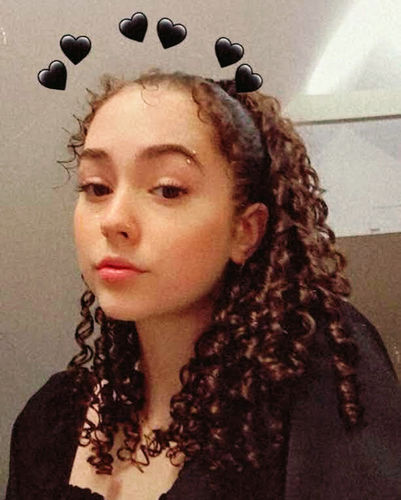 Customer photo review of Curly Ponytail Honey Blonde
