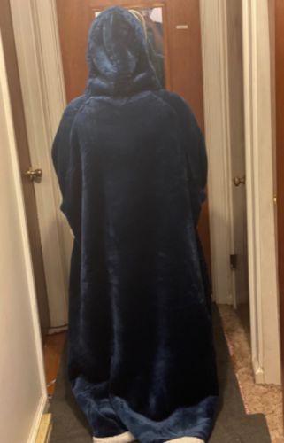 Customer photo review of The Long Flannel Blanket Hoodie