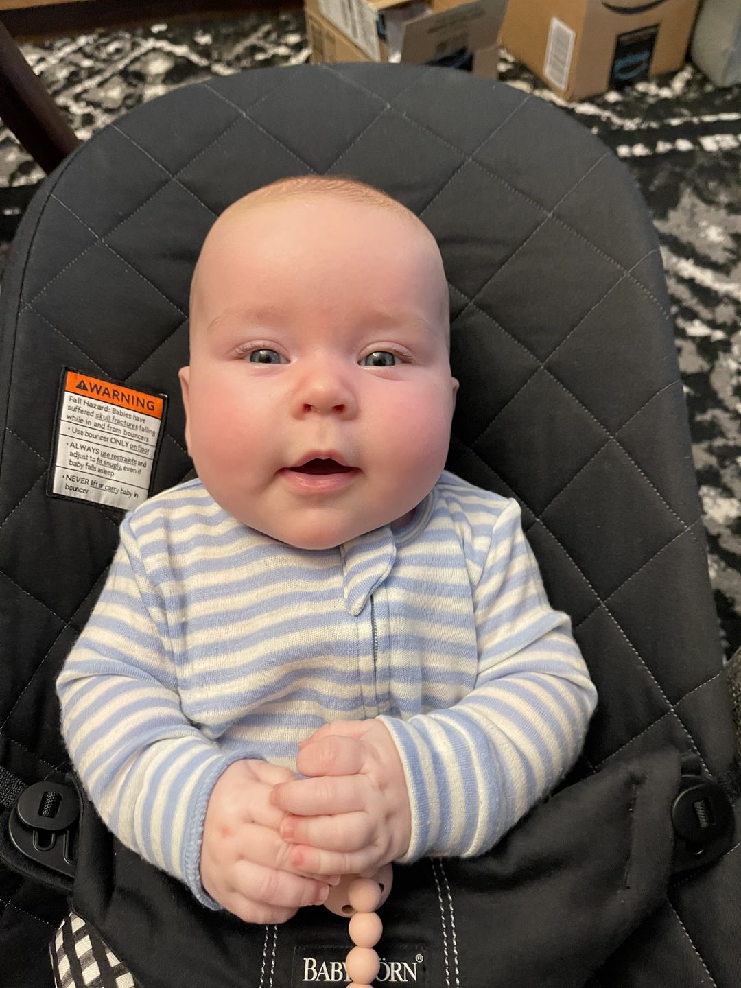 Customer photo review of Footie Pajamas, Merino Wool, Blue