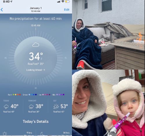 Customer photo review of The Long Flannel Blanket Hoodie