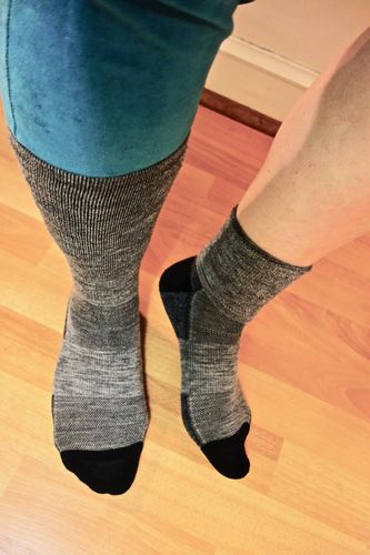 Customer photo review of J.B. Field's "Summer Hiker"  Crew Merino Wool Hiking Sock (3 PK) - Clearance