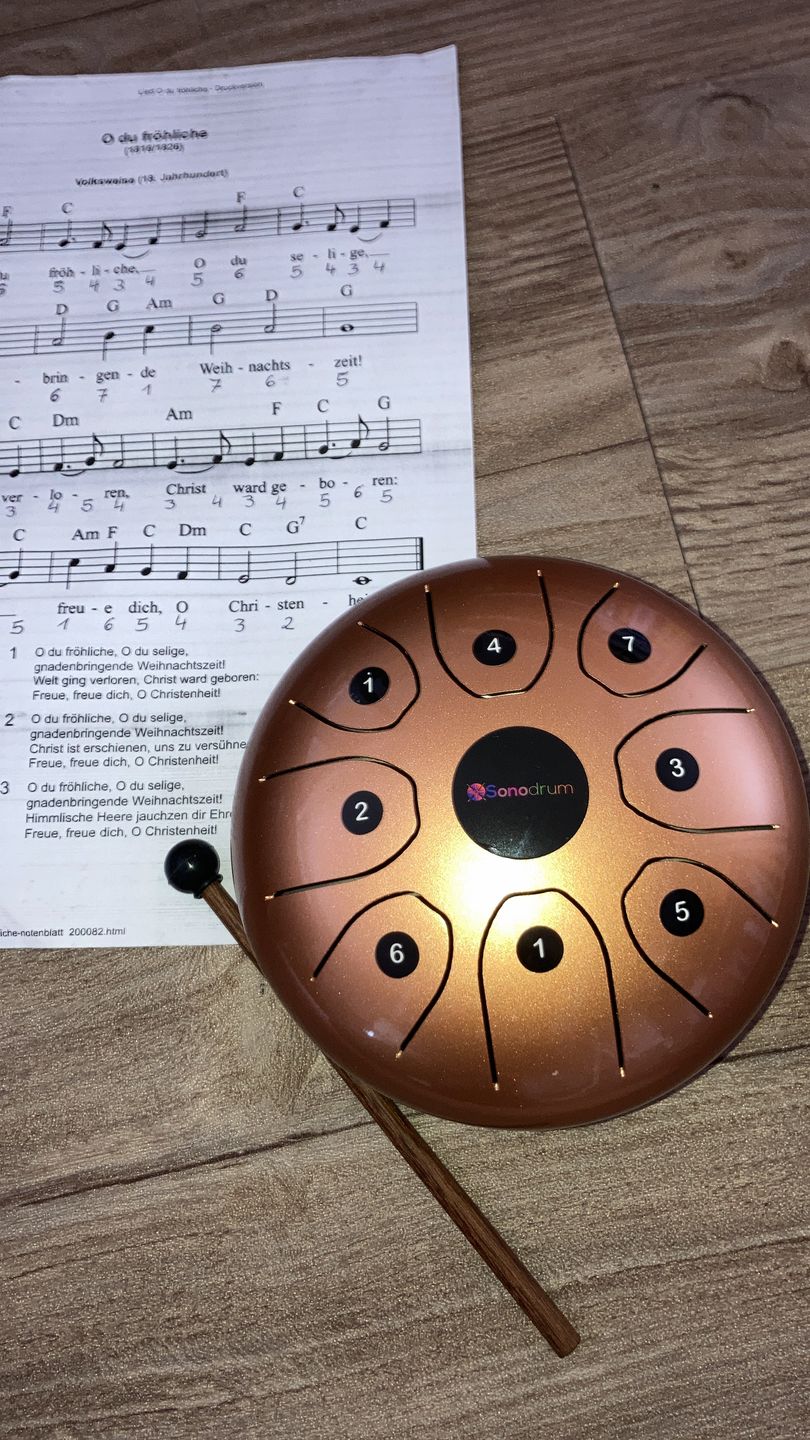 Customer photo review of Sonodrum Zungentrommel - "Standard" - Handgefertigt - (14cm / 20cm) - 8 Zungen - C-Dur