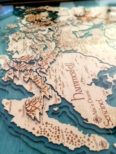 Customer photo review of THE TAMRIEL 3D WOOD MAP