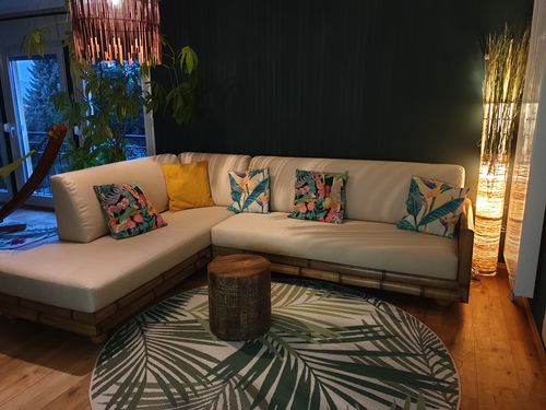 Customer photo review of Bambus Ecksofa ETHNIC links