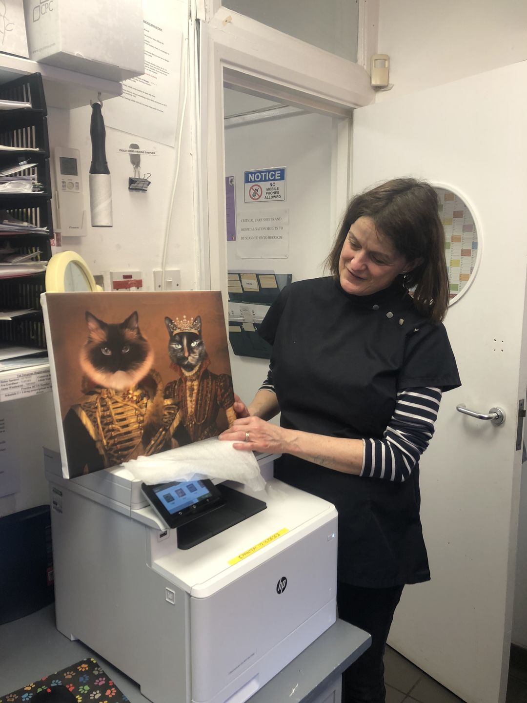 Customer photo review of The Betrothed: Custom Pet Canvas