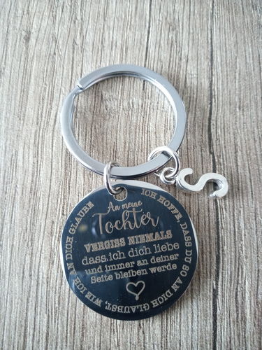 Customer photo review of An meine Tochter - Schlüsselanhänger mit Initial