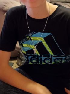 Customer photo review of To My Grandson, Most Beautiful Chapters - Cross Necklace
