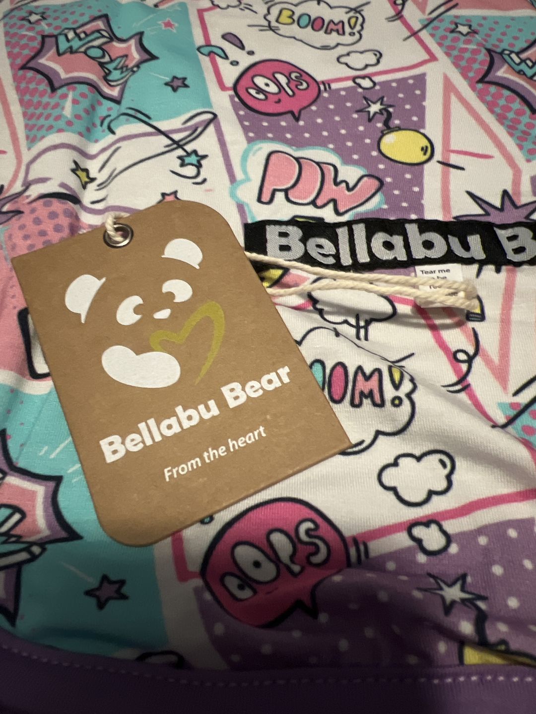 Customer photo review of Comic Purple Bamboo Blanket