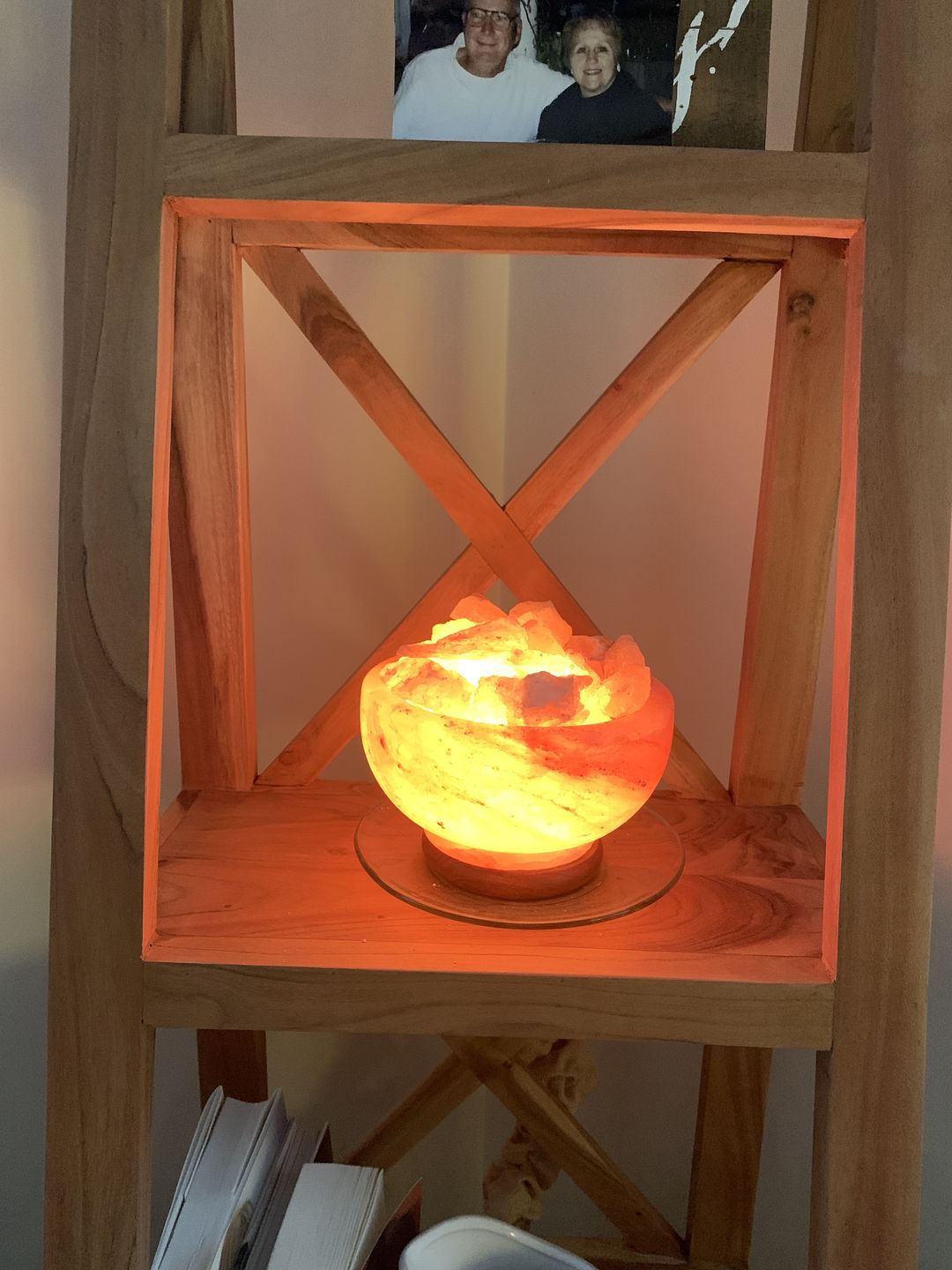 Customer photo review of Fire Bowl Himalayan Salt Lamp