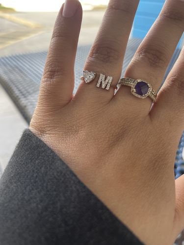 Customer photo review of *NEW* 14K Women Initial Rings JTJ™