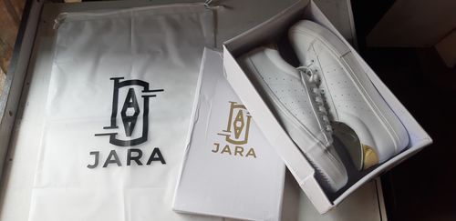 Customer photo review of Mariah White Gold Walking Shoes [IMPROVED VERSION]