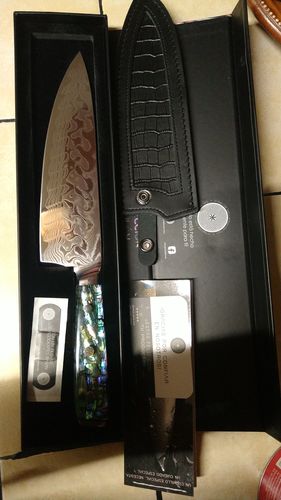Customer photo review of Cuchillo Chef Acero Damasco - Colección Abulón