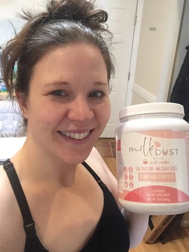 Customer photo review of Milk Dust Breastfeeding Protein Powder For Milk Supply, Vanilla Flavor