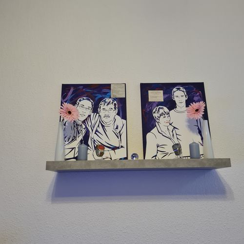 Customer photo review of Porträt auf Leinwand zum Selbermalen