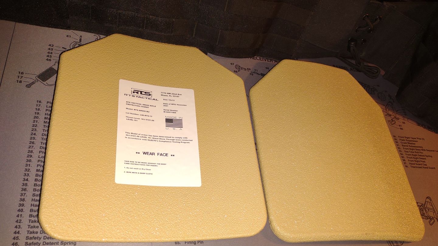Customer photo review of RTS AR600 LEVEL III+ SPECIAL THREAT INSERTS