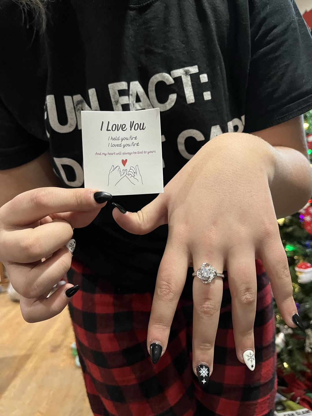 Customer photo review of Daughter | I Held You First | Love Knot Ring