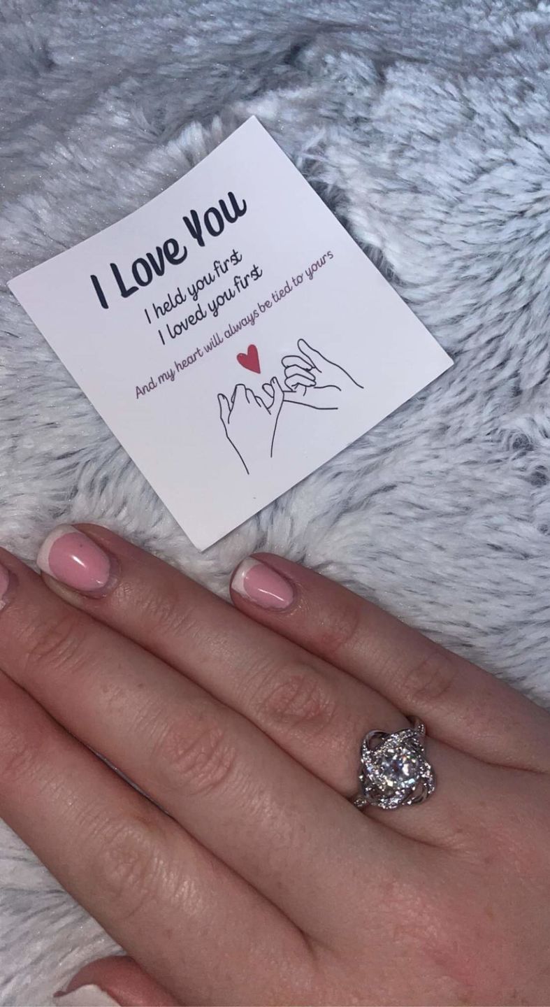 Customer photo review of Daughter | I Held You First | Love Knot Ring