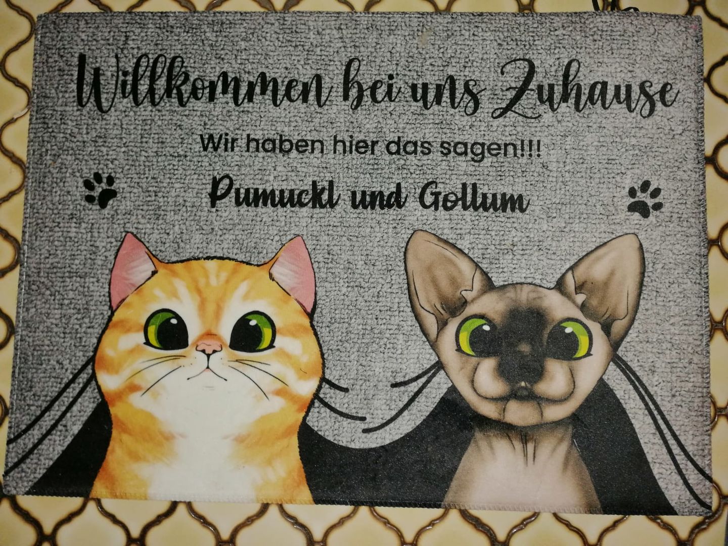 Customer photo review of Bei mir Zuhause - Individuelle Fußmatte
