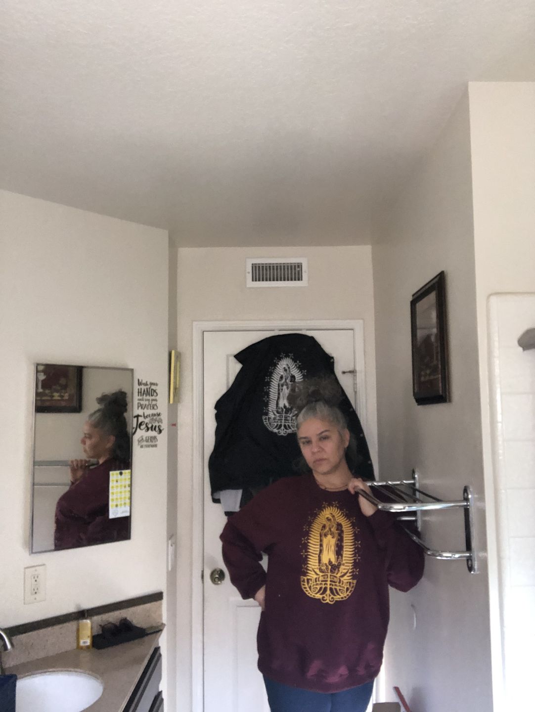 Customer photo review of Virgencita Protection Sweatshirt