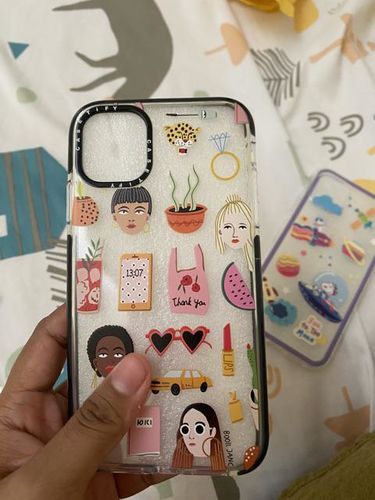 Customer photo review of Air Ticket Label iPhone Case