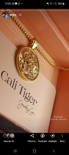Customer photo review of Cali Coin Necklace