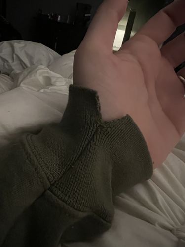 Customer photo review of Unmasked Black Print Hoodie