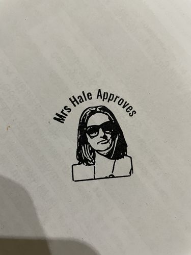 Customer photo review of Self-Inking Face Stamp