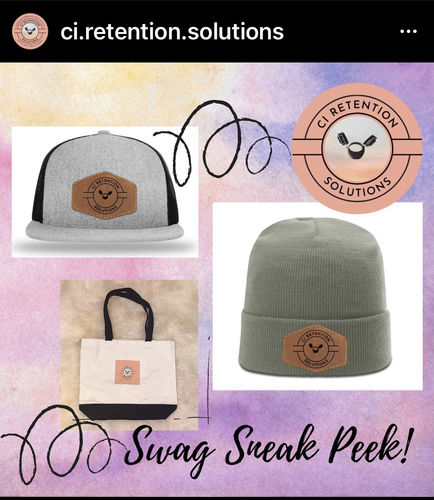 Customer photo review of Richardson Custom Leather Patch Beanie