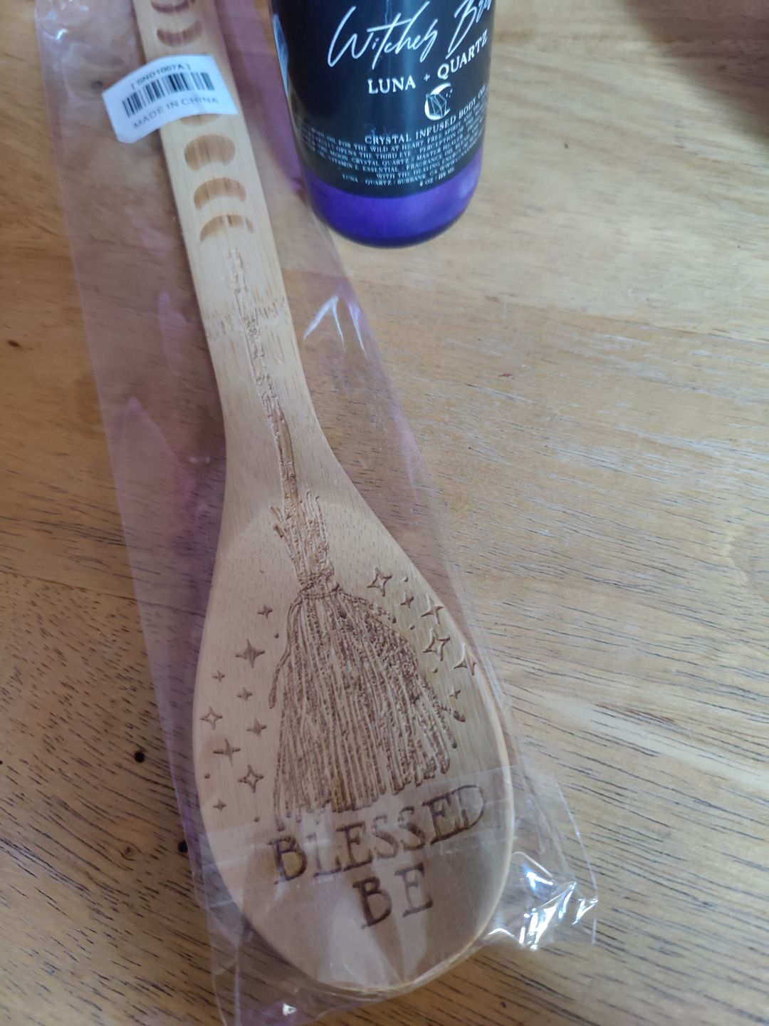 Customer photo review of Witchy Bamboo Wooden Spoon