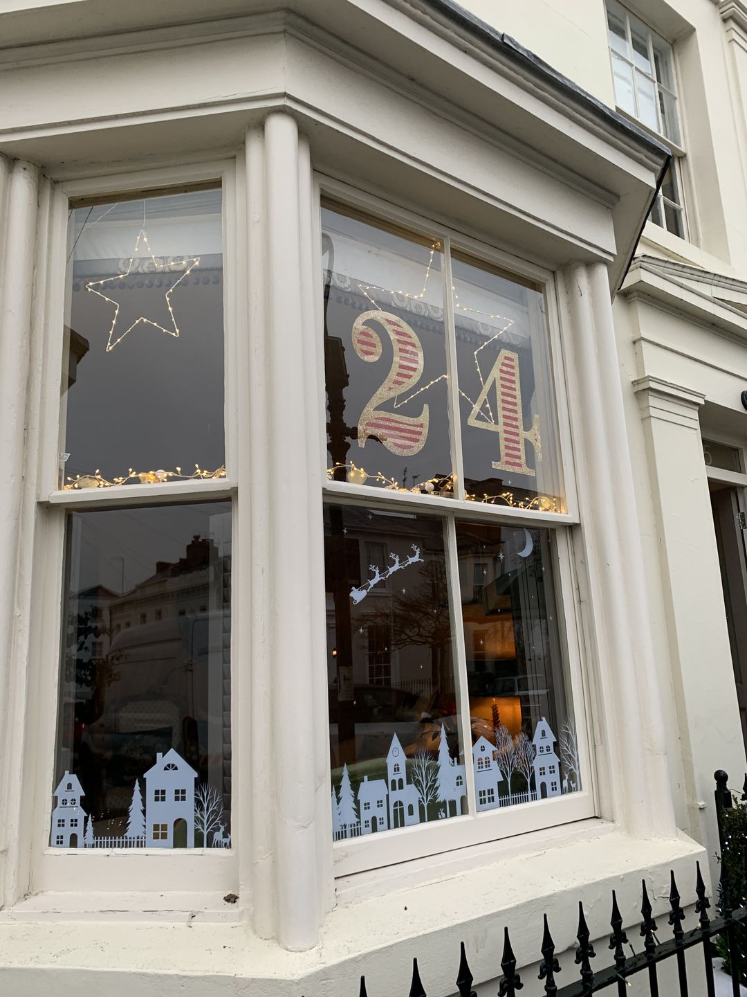 Customer photo review of Christmas Village Window Decal