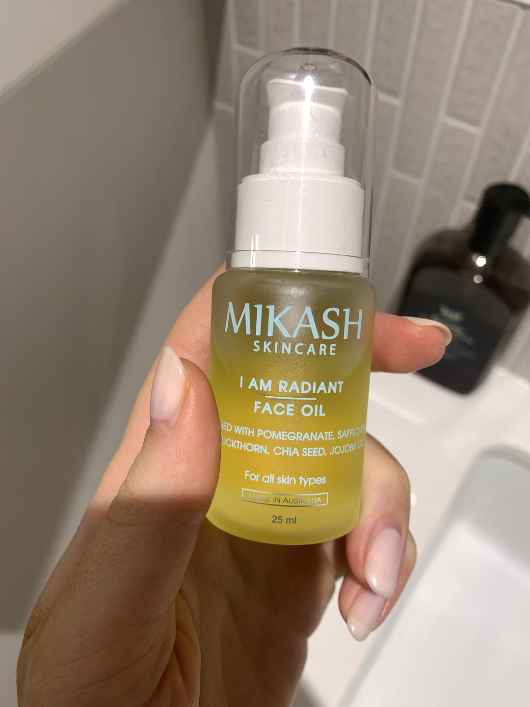 Customer photo review of I AM RADIANT FACE OIL