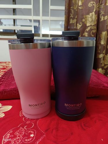 Customer photo review of Knight's Tumbler Navy/Light Pink 590ml (20oz) 2-Pack Bundle