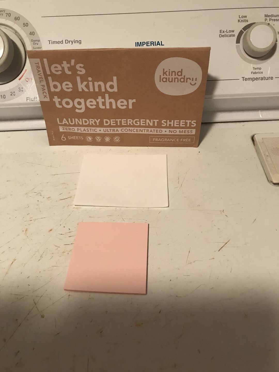 Customer photo review of Laundry Soap Sheets (Travel Pack) - Fragrance Free (6 Sheets/Loads)