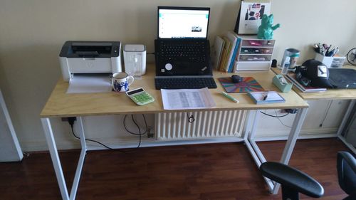 Customer photo review of Escritorio 140 x 60 Blanco MIMA