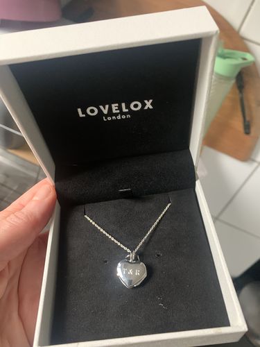 Customer photo review of Little Silver Heart Locket