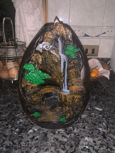 Customer photo review of Mountain River Waterfall Incense Burner