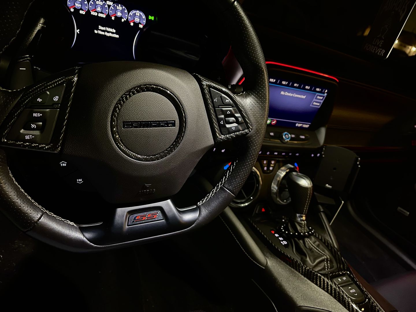 Customer photo review of (3 Pieces) Steering Wheel Full Chrome Delete Cover For 2016-2021 6th Gen Chevy Camaro