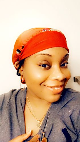 Customer photo review of Locs & Natural Hair Satin Durag Bonnets (Starter Locs)