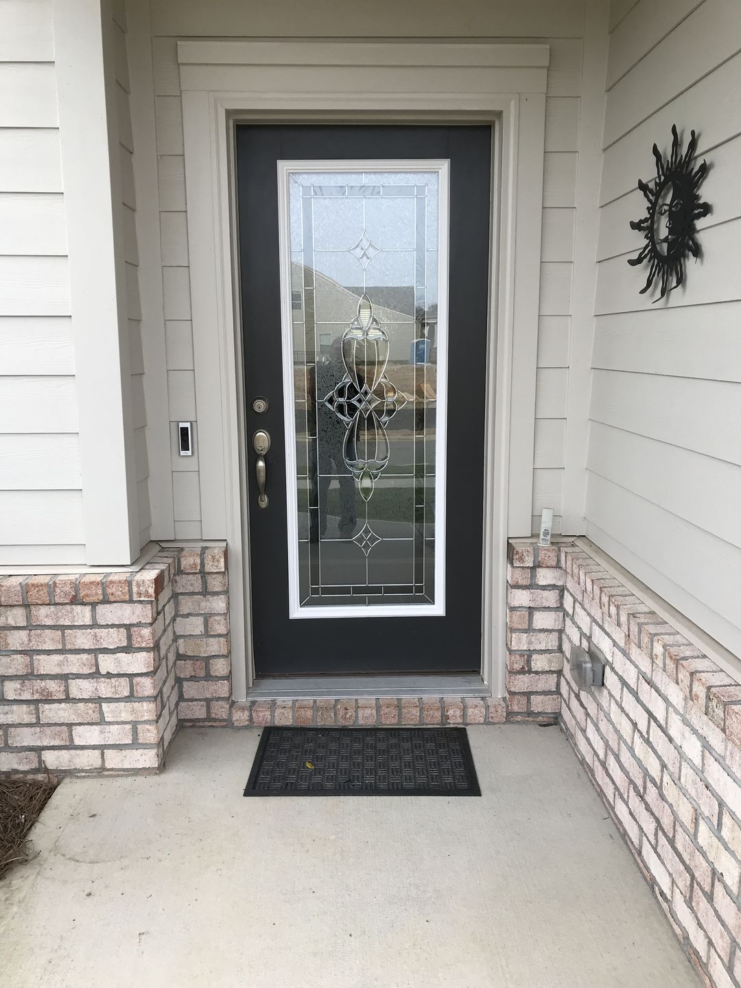 Customer photo review of Wexford Glass and Frame Kit (Full Lite 22" x 64" Glass Size)