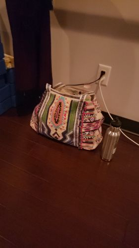 Customer photo review of Tribal Hand Beaded Tote Bag-Multi Color Southwest Tote